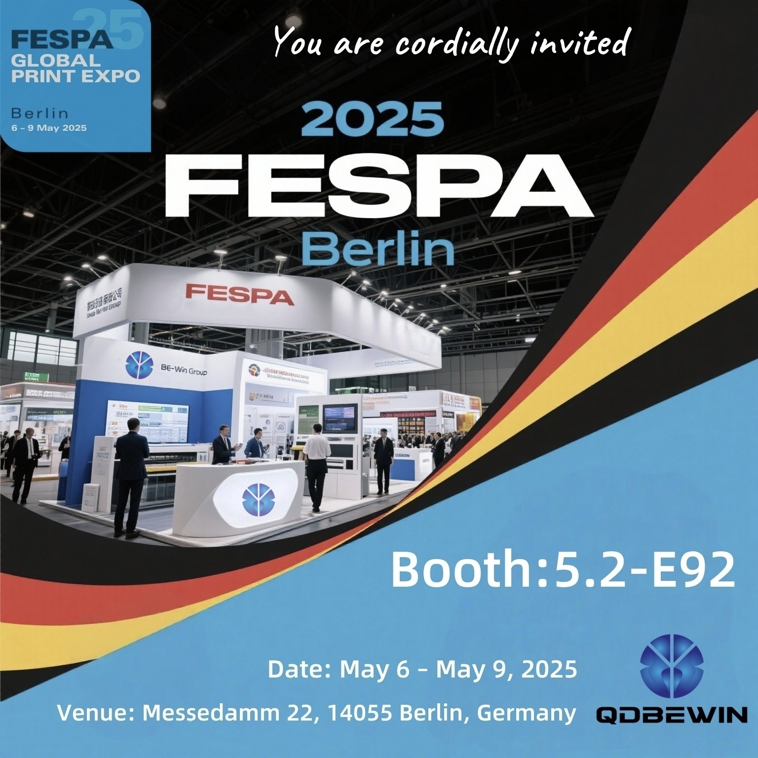 Qingdao Be-Wo-Win لعرضه في FESPA 2025 Berlin-Booth 5.2-E92